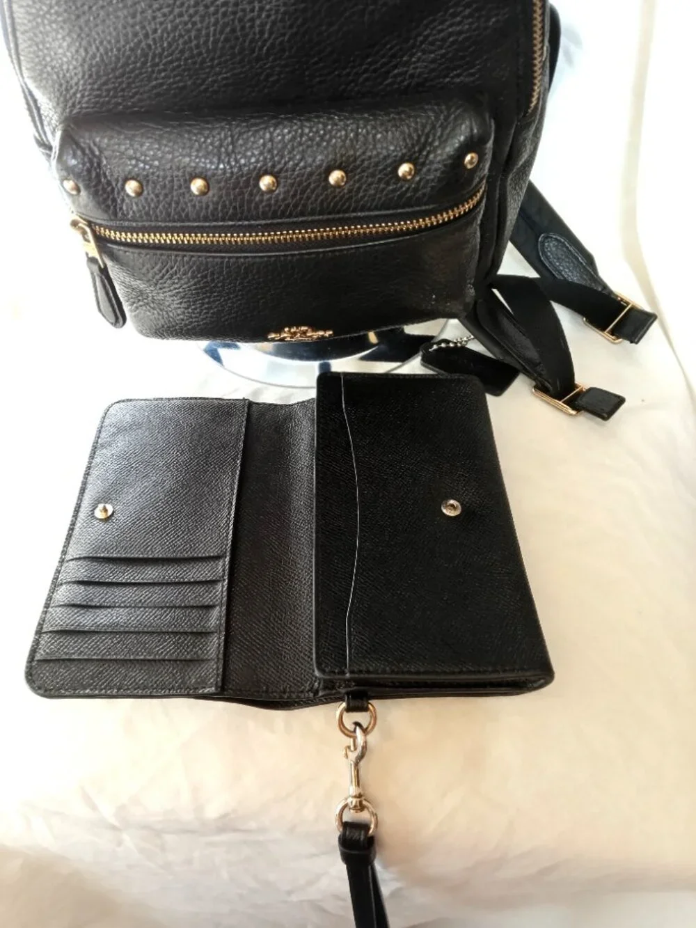 COACH Mini Charlie Backpack with Studs and Wallet Brand New